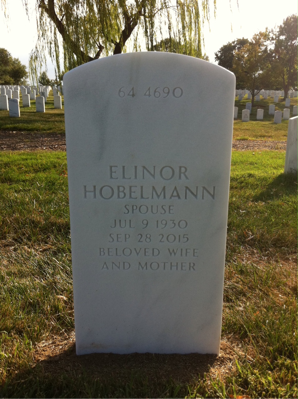 Back of headstone — Albert Mansueti