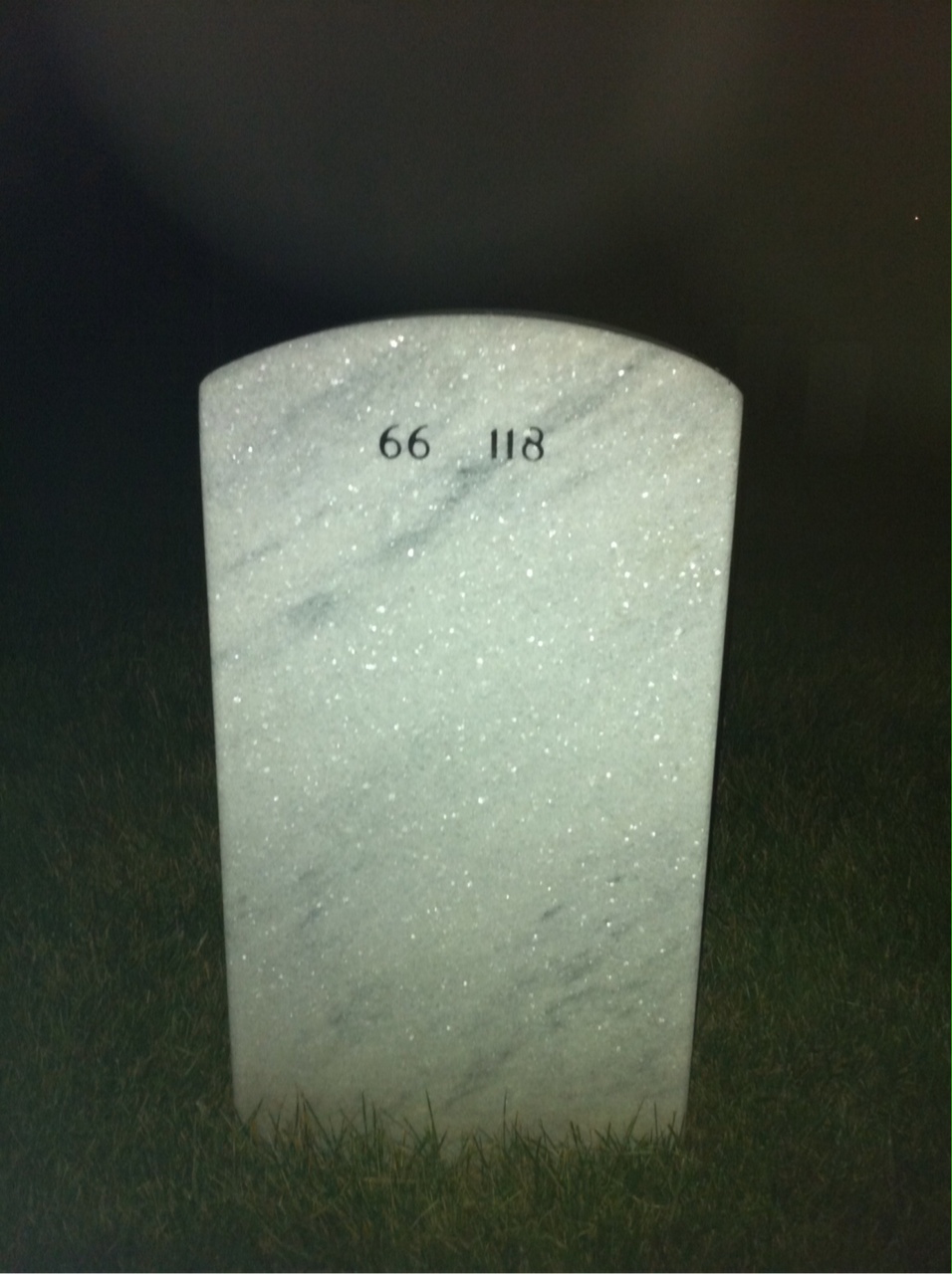 Back of headstone — Joe Snitko