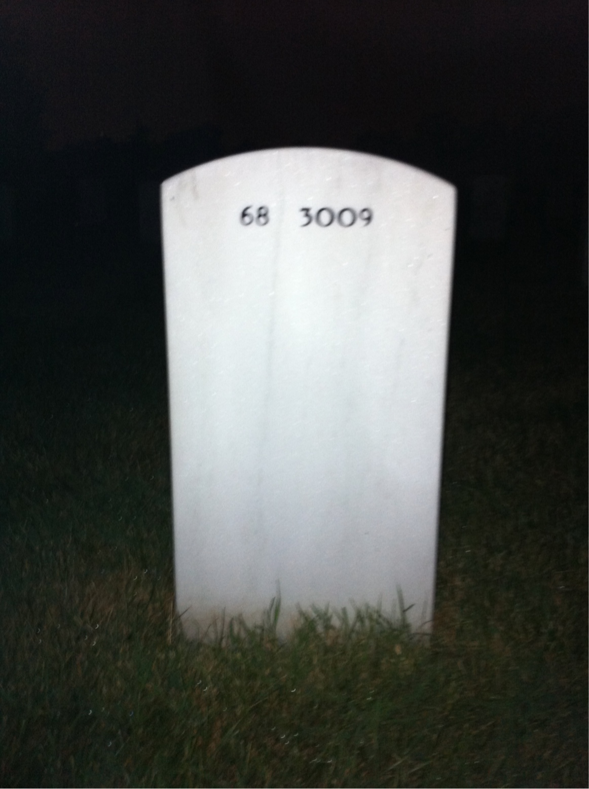 Back of headstone — Myron Smith