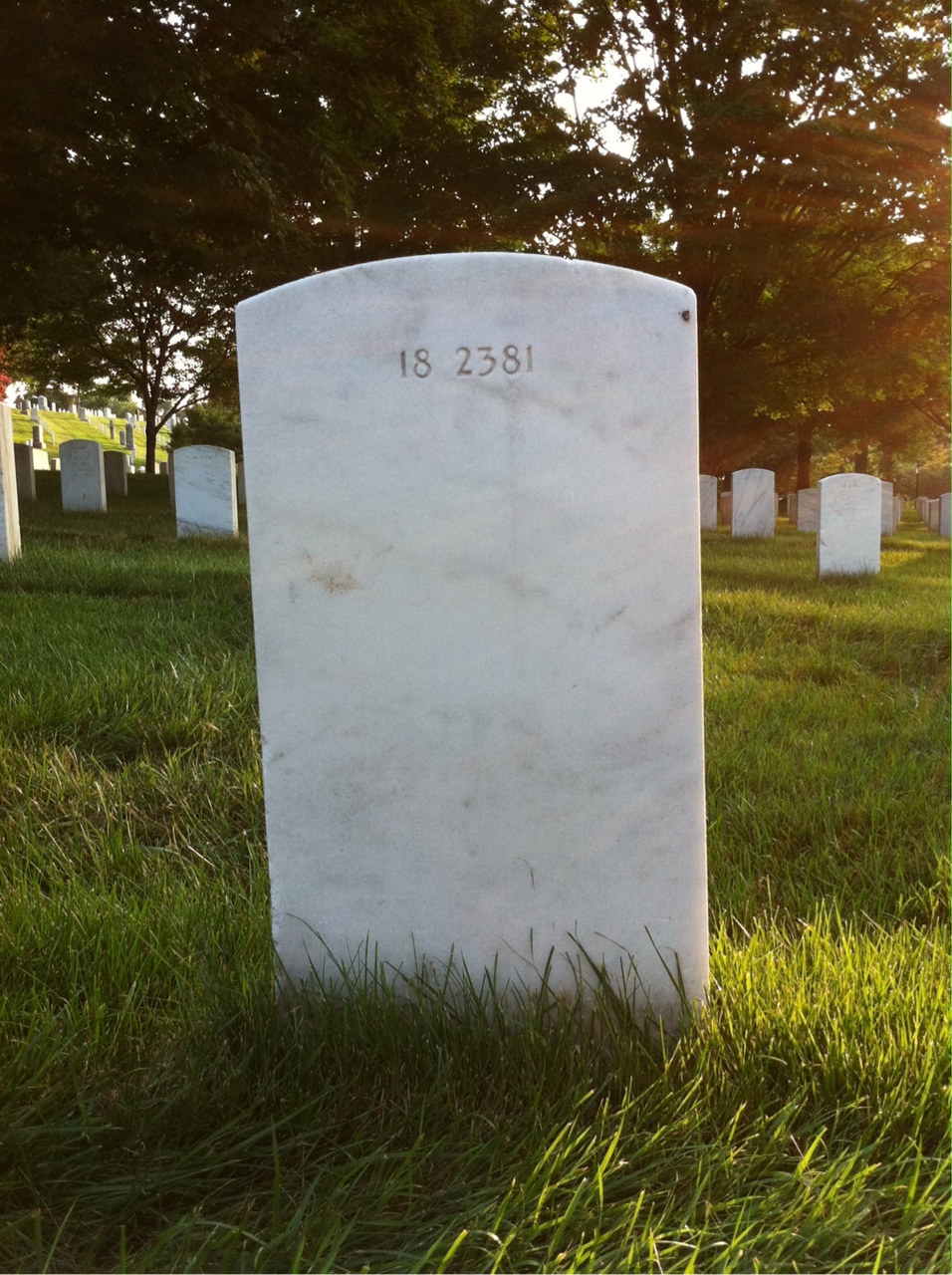 Back of headstone — Henry Allman