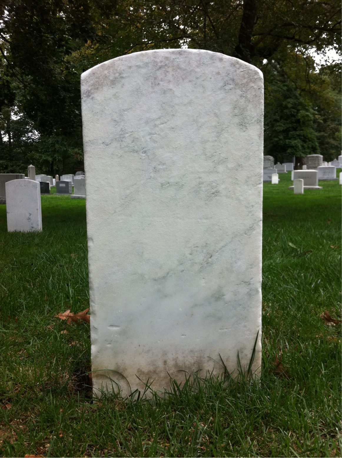 Back of headstone — Carl Myers