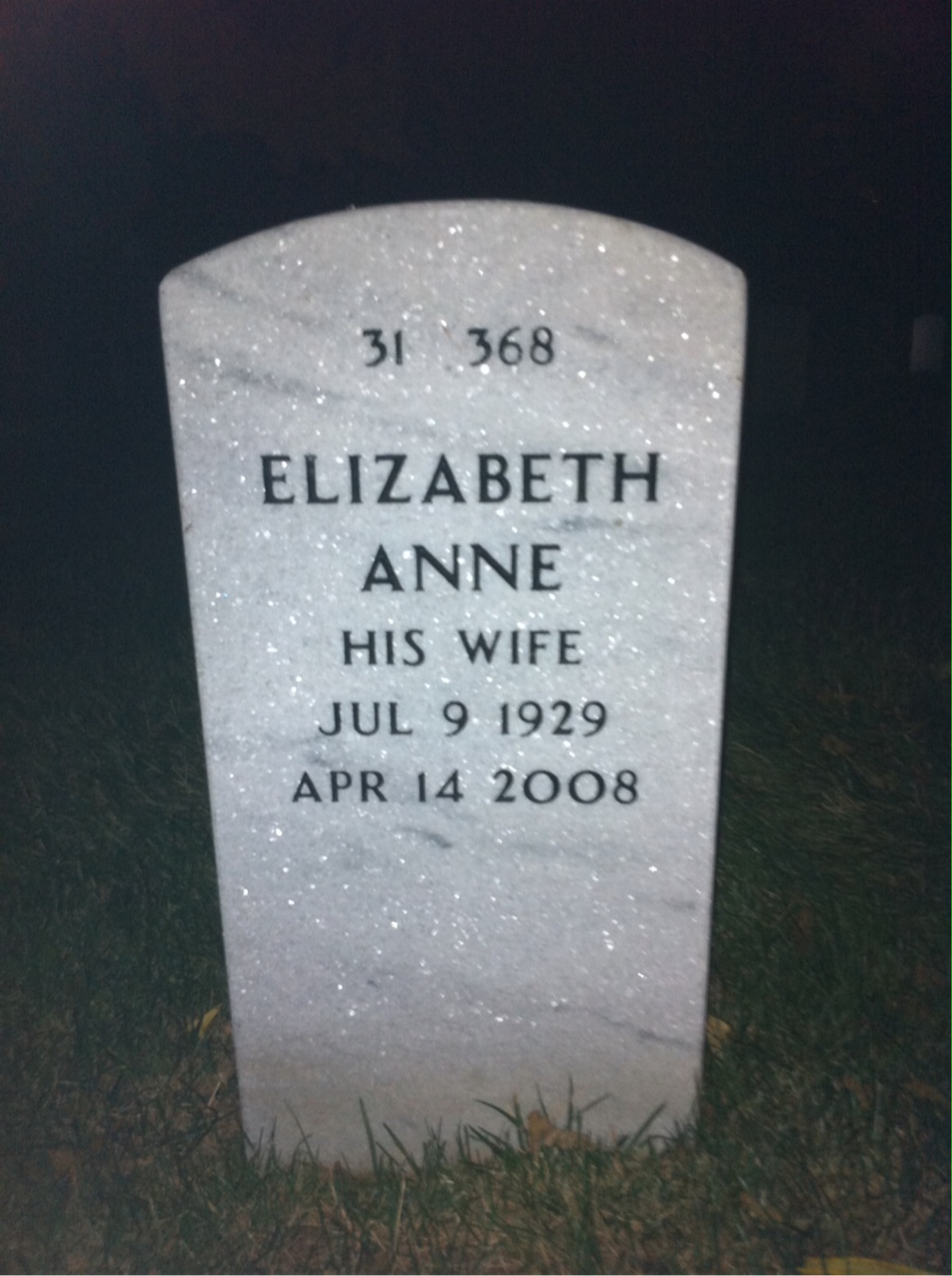 Back of headstone — Preston Garrison