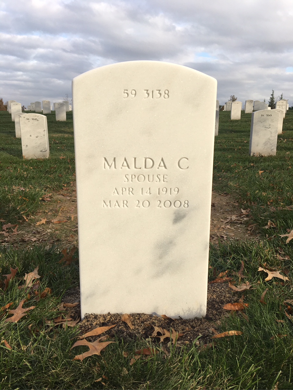 Back of headstone — Roy Elrod
