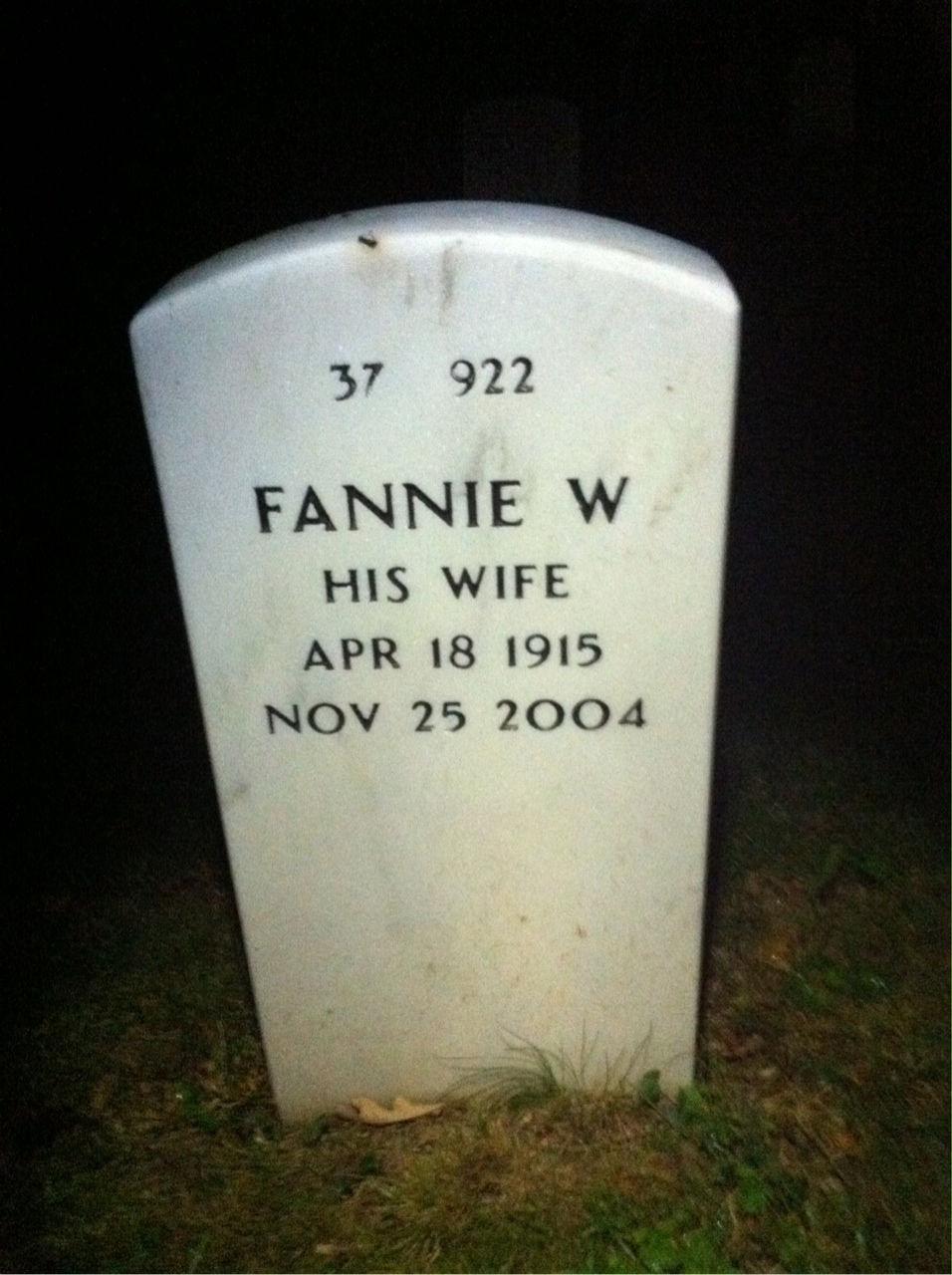 Back of headstone — Sherwood Randall