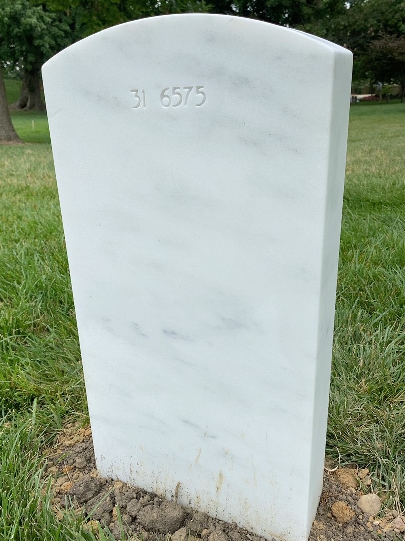 Back of headstone — Shirley Lorraine Thomas