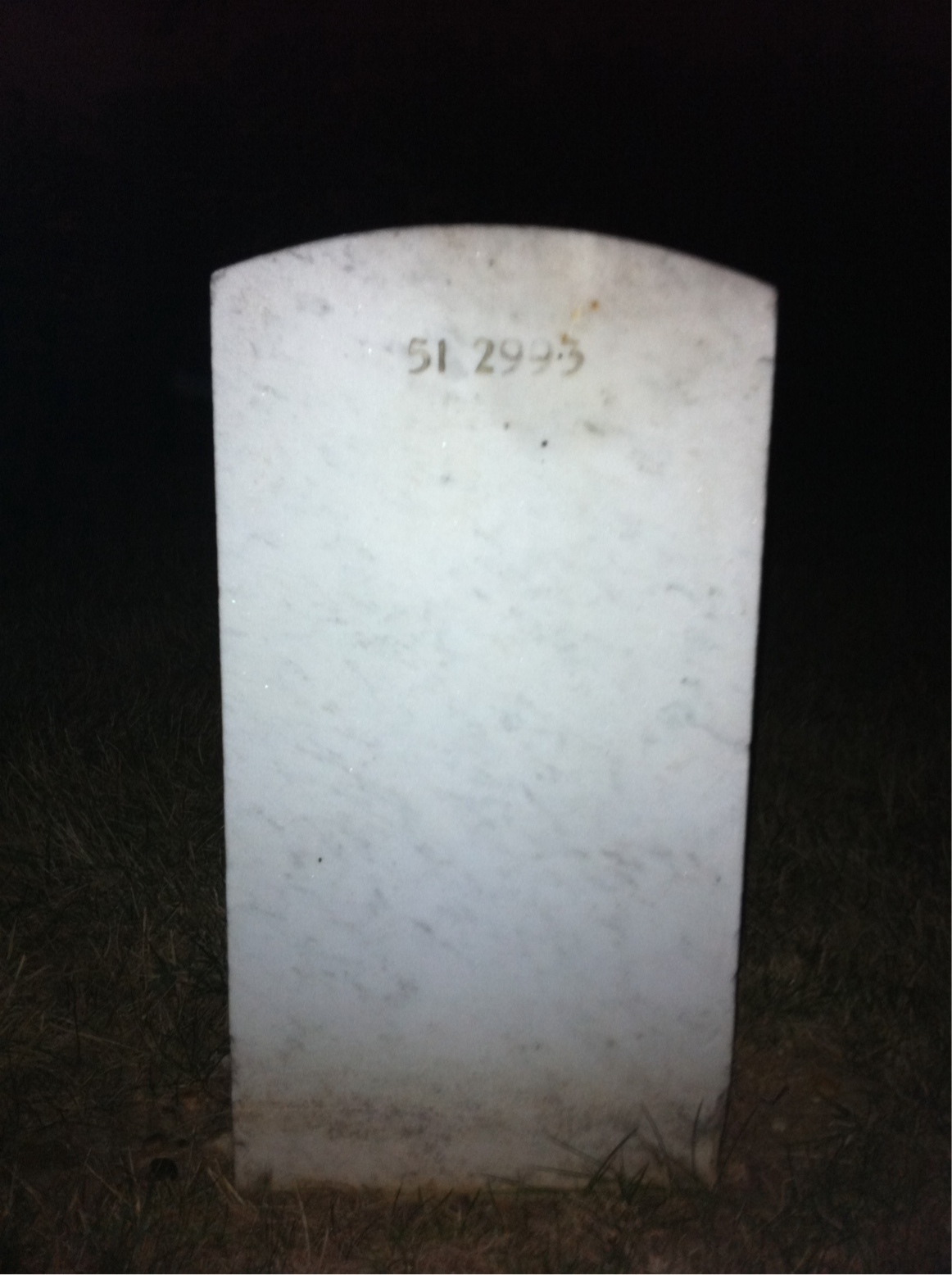 Back of headstone — Barbara Moore