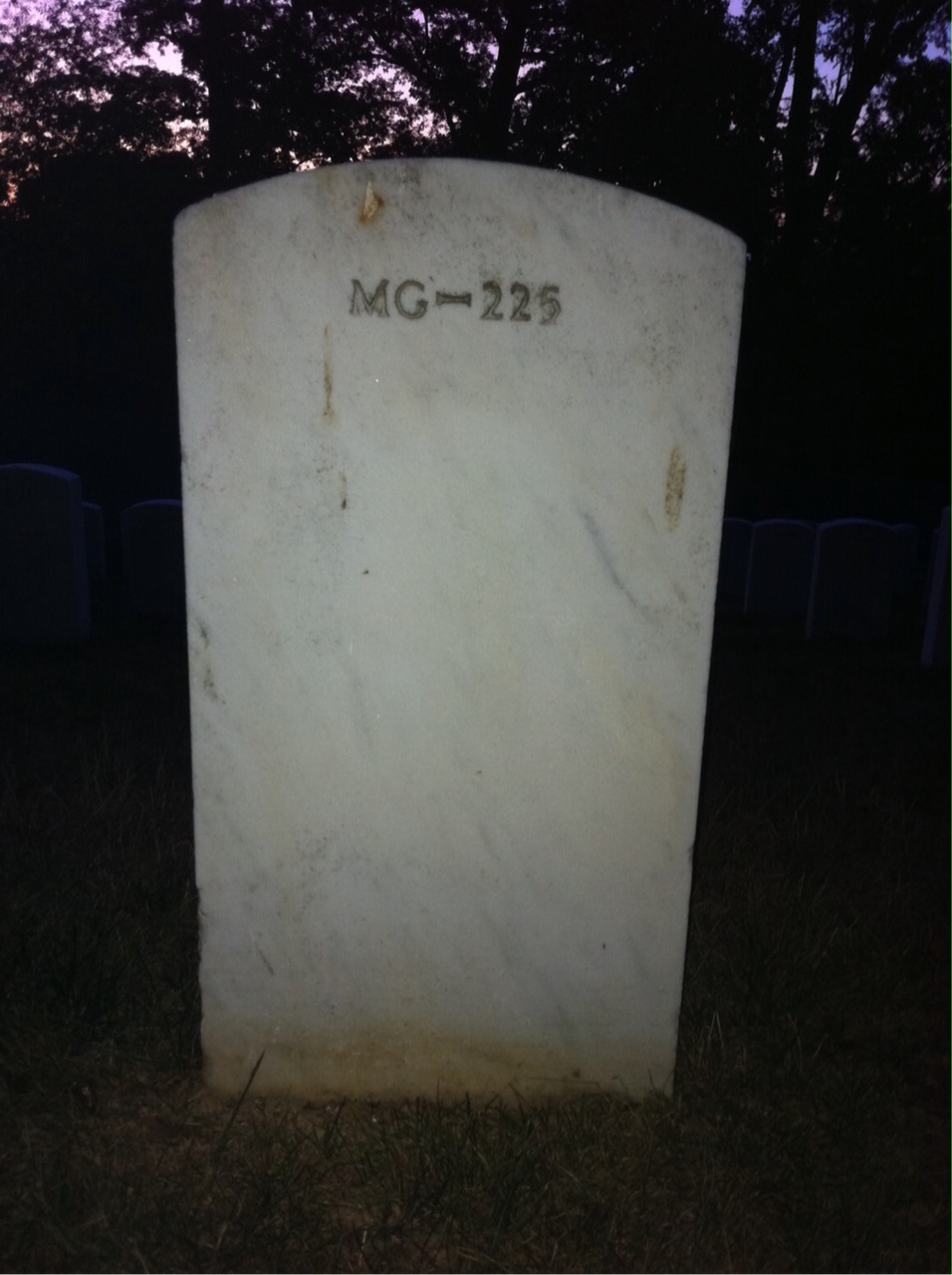 Back of headstone — Thomas Robert Riley