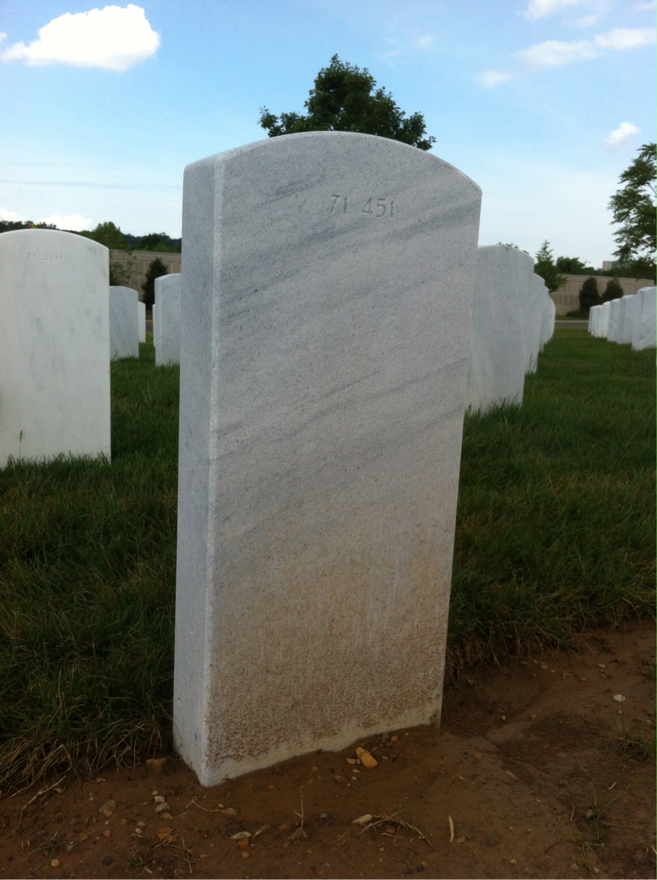 Back of headstone — William Grenz