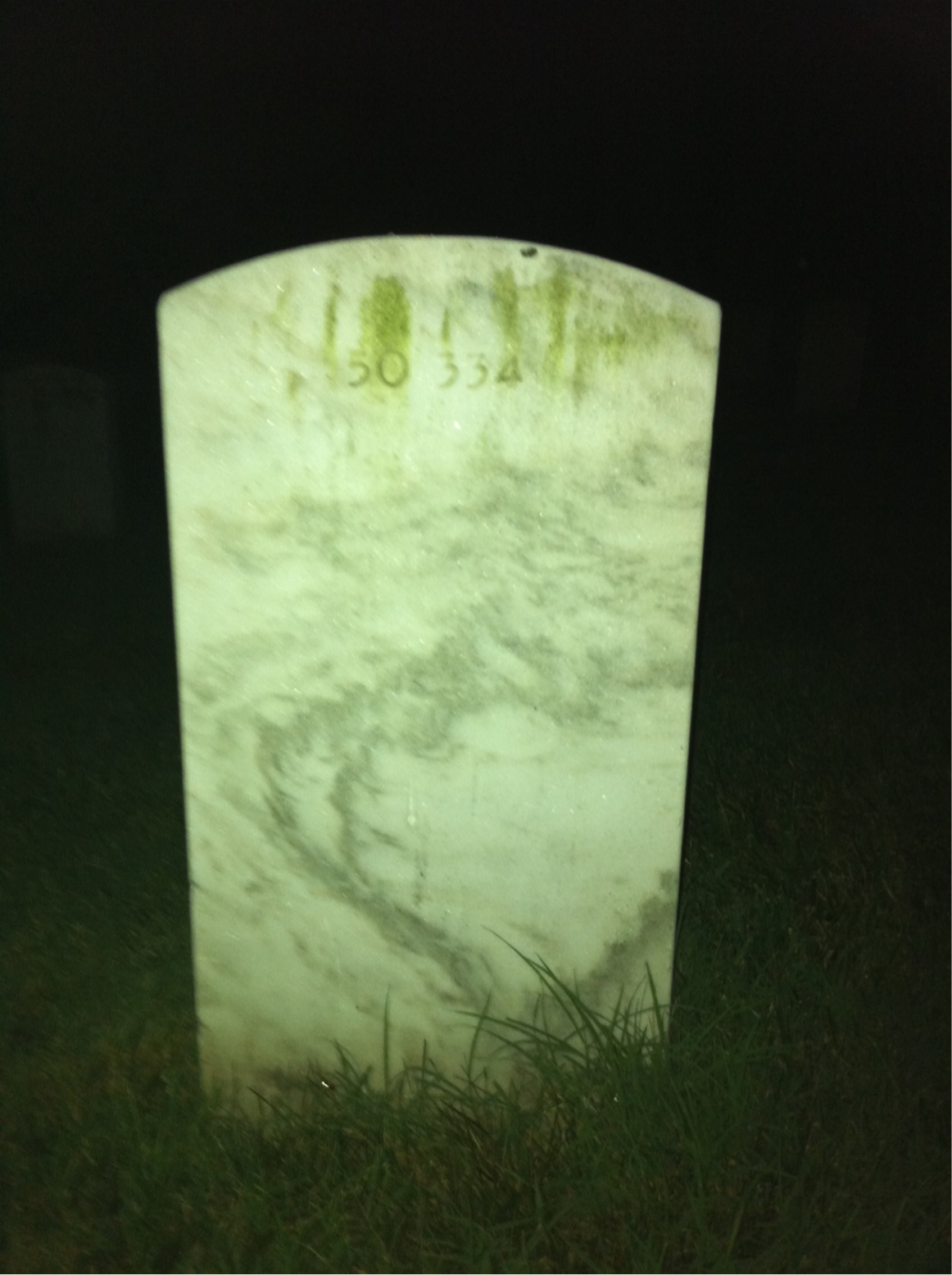 Back of headstone — William T Donaldson
