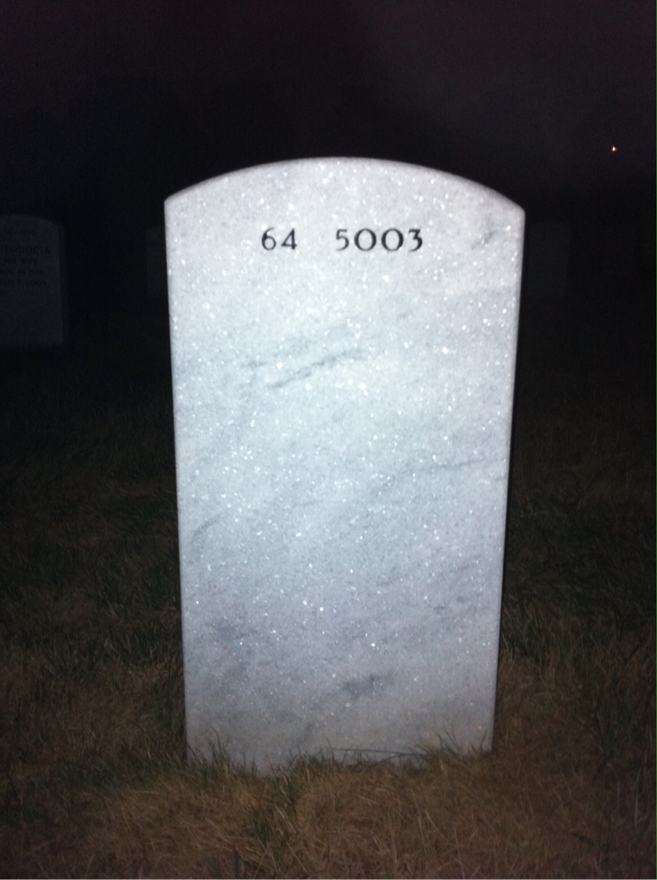 Back of headstone — Jimmy Hutchison