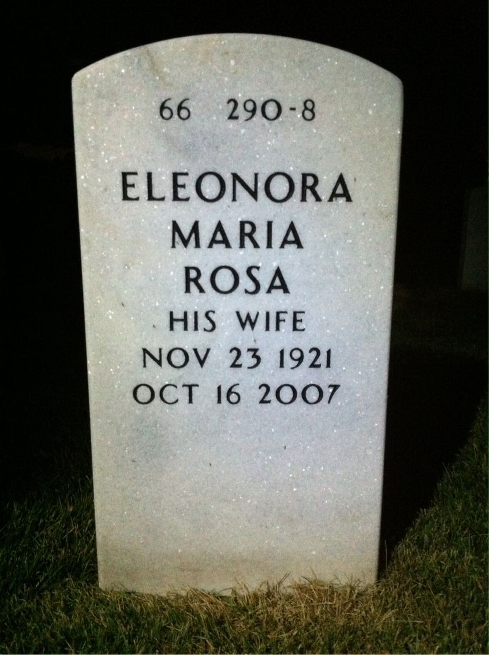 Back of headstone — Lonzo Wilson