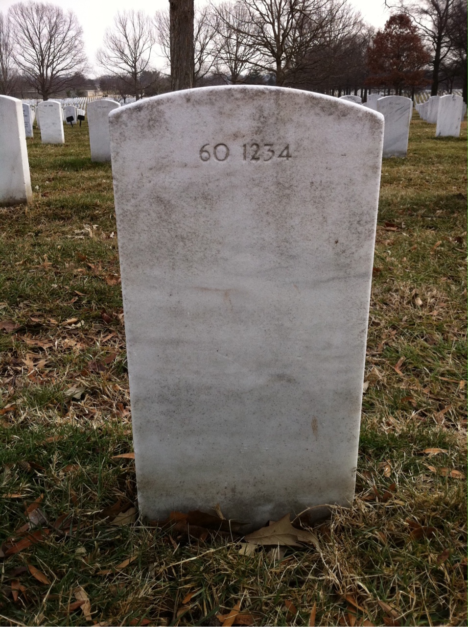 Back of headstone — Leon Adams