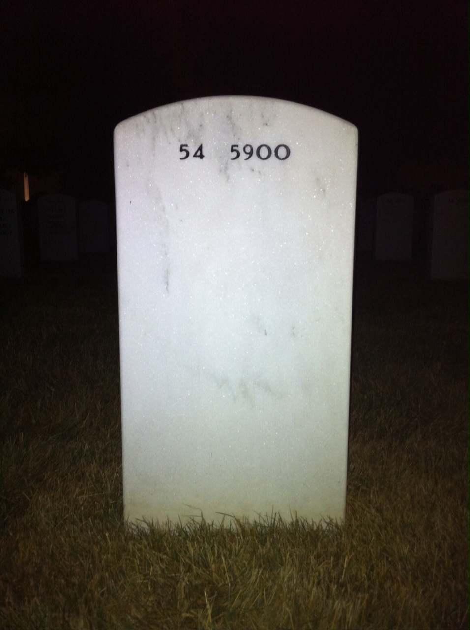 Back of headstone — Harley Barr