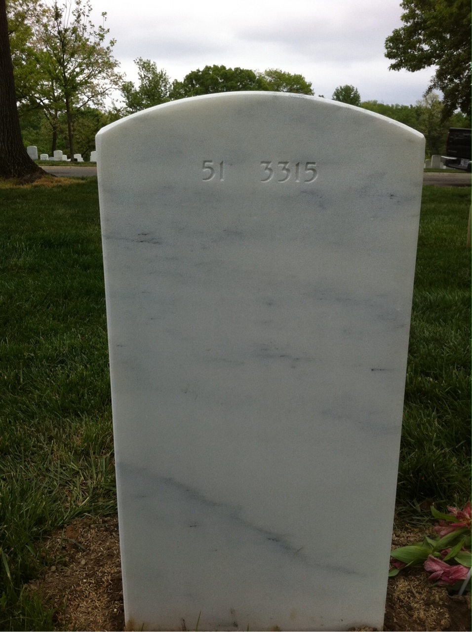 Back of headstone — Robert Mutchler