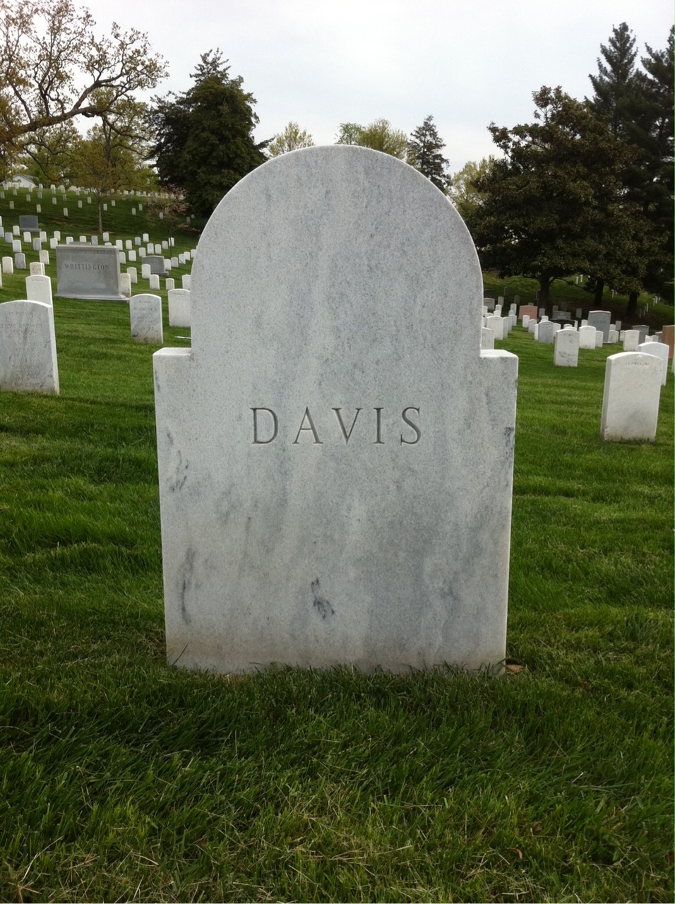 Back of headstone — Franklin Davis