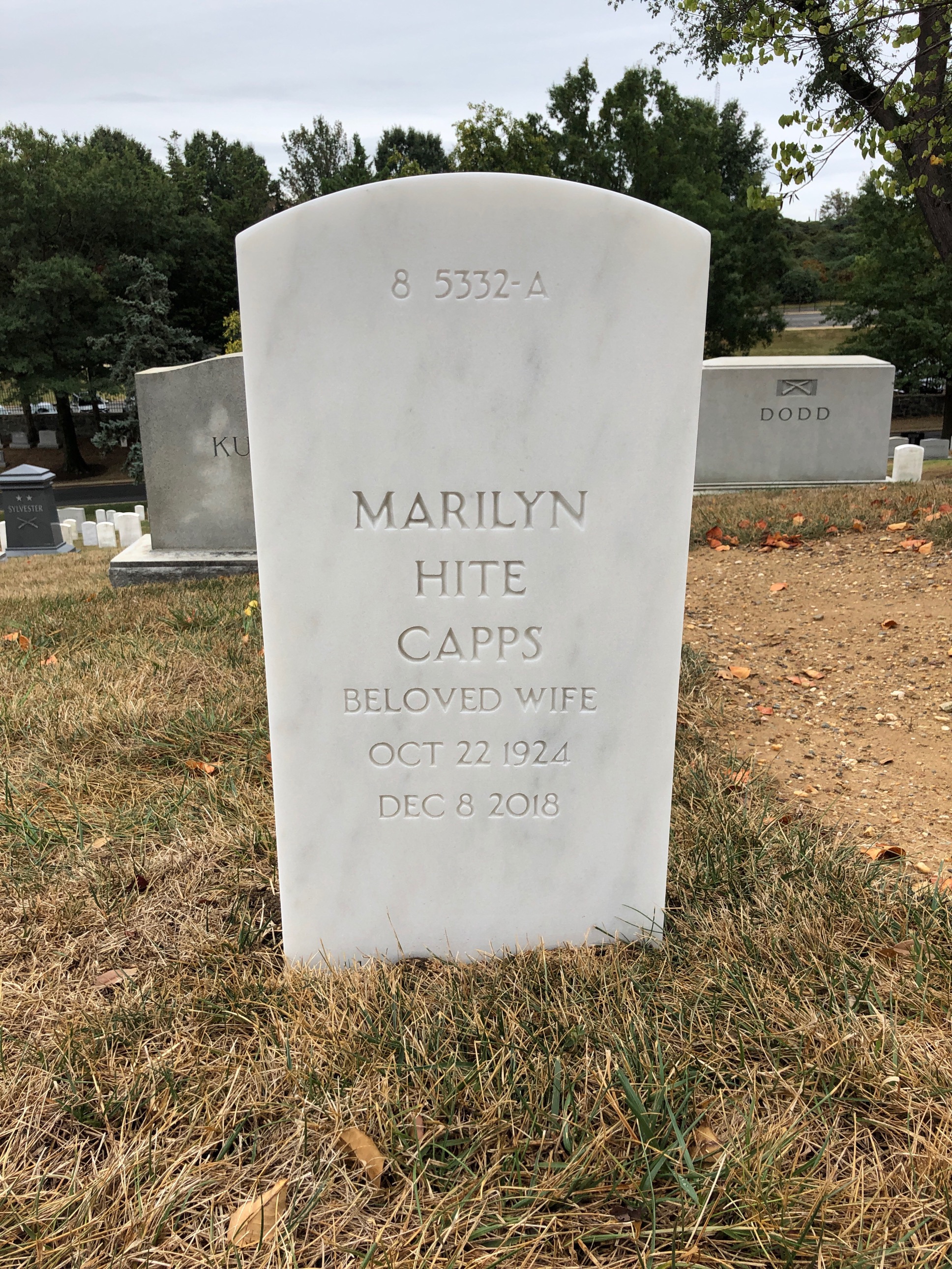 Back of headstone — John Archer
