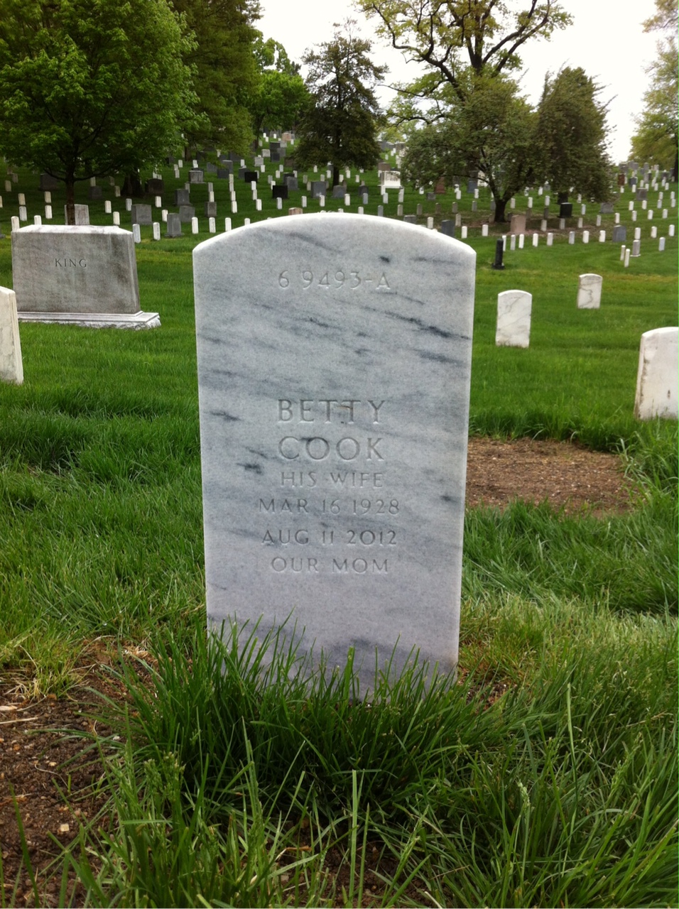 Back of headstone — James Lacava