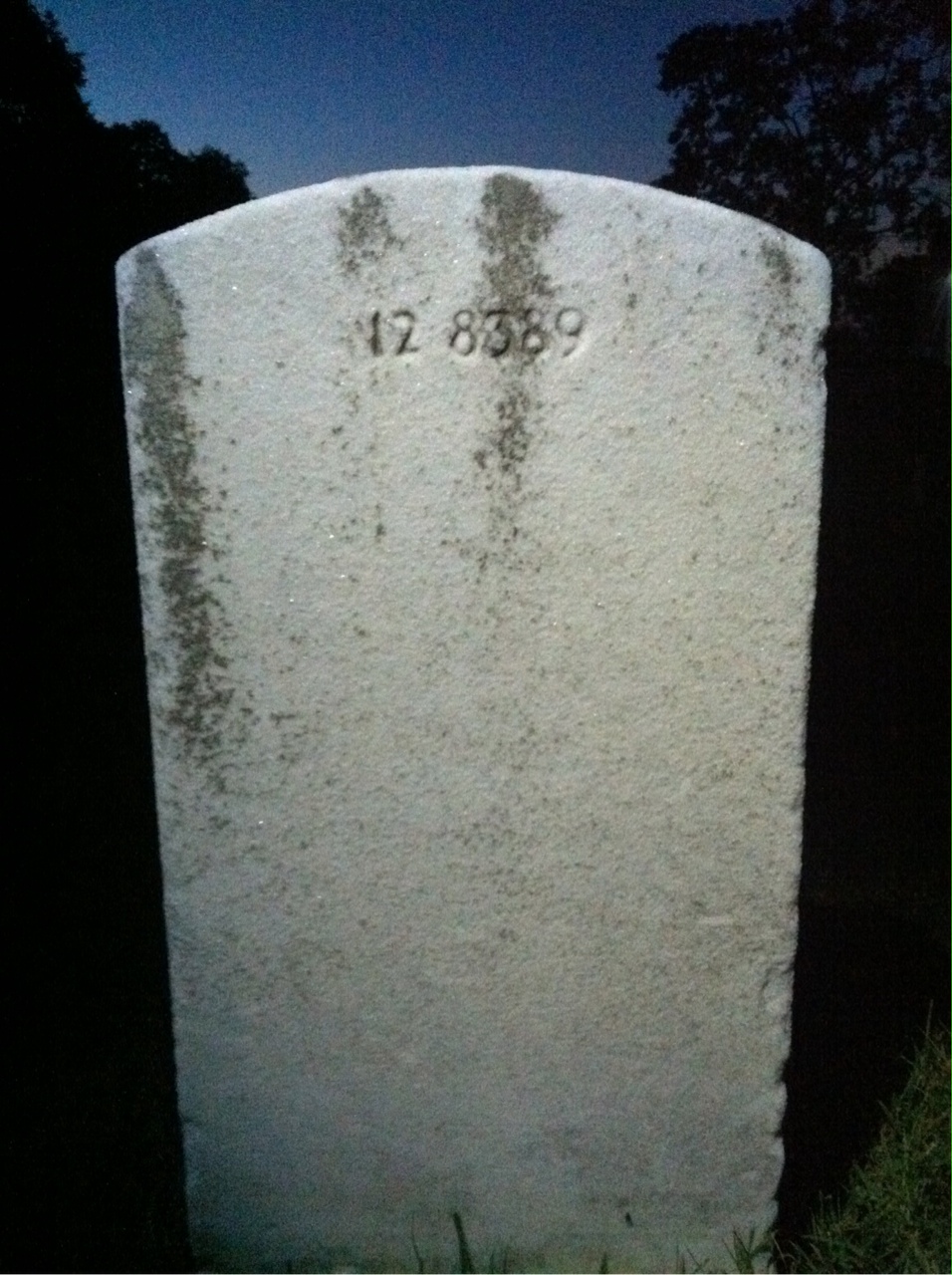 Back of headstone — Joseph Arena