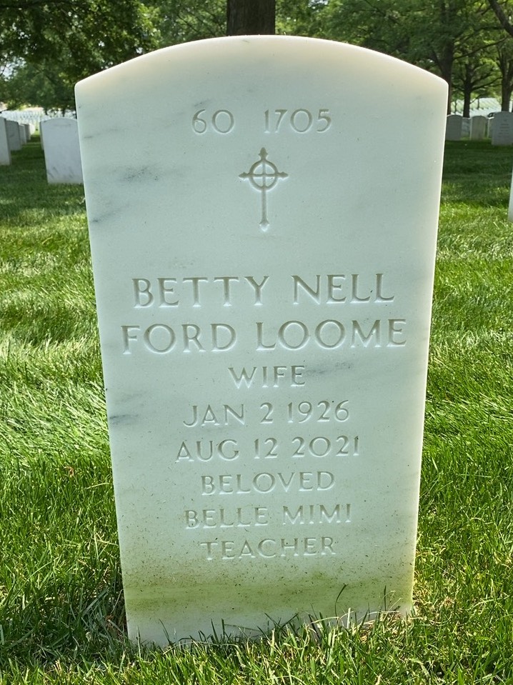 Back of headstone — James Loome