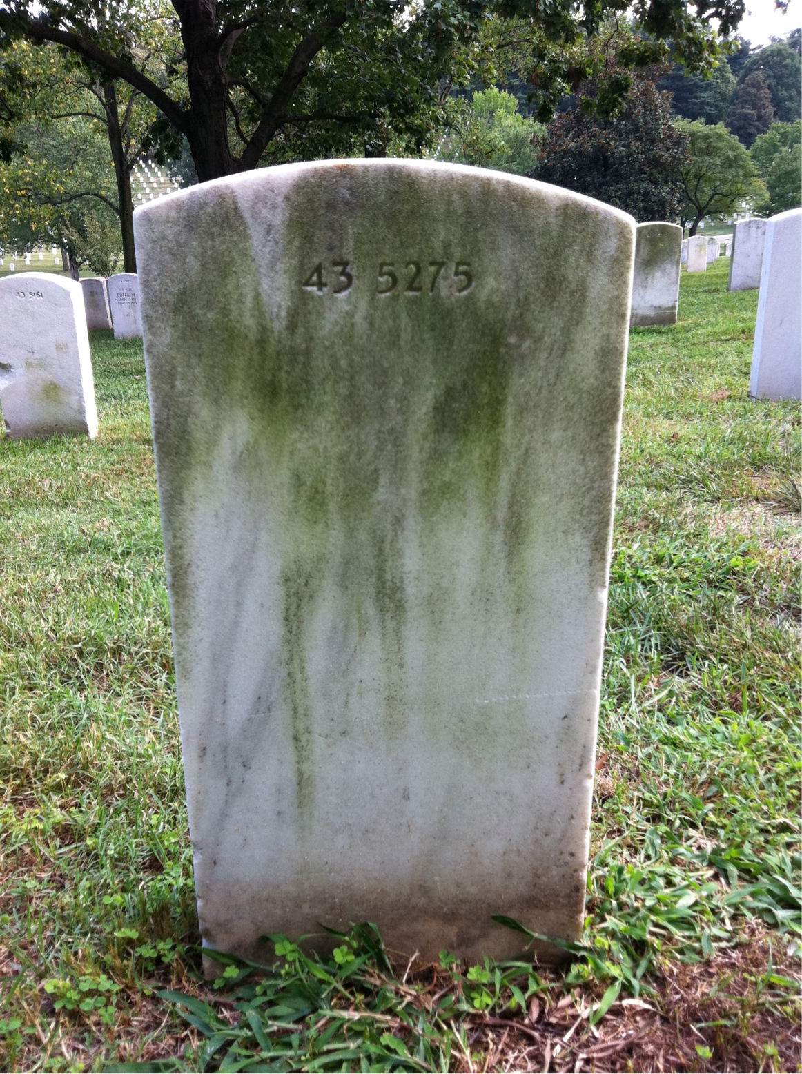 Back of headstone — Reuben Minor