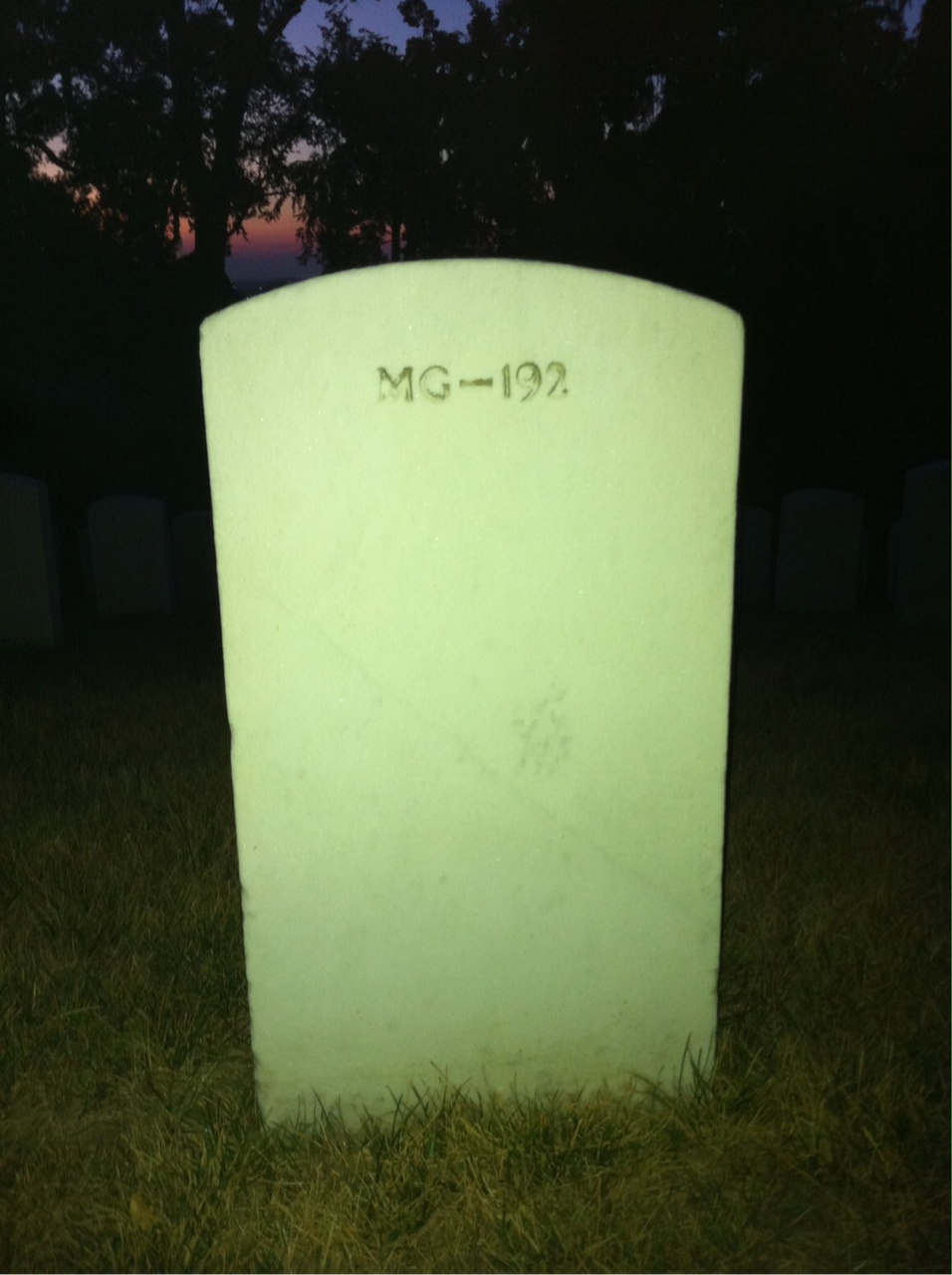 Back of headstone — David Bailey