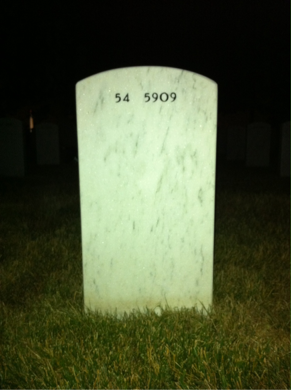 Back of headstone — Karl Moore