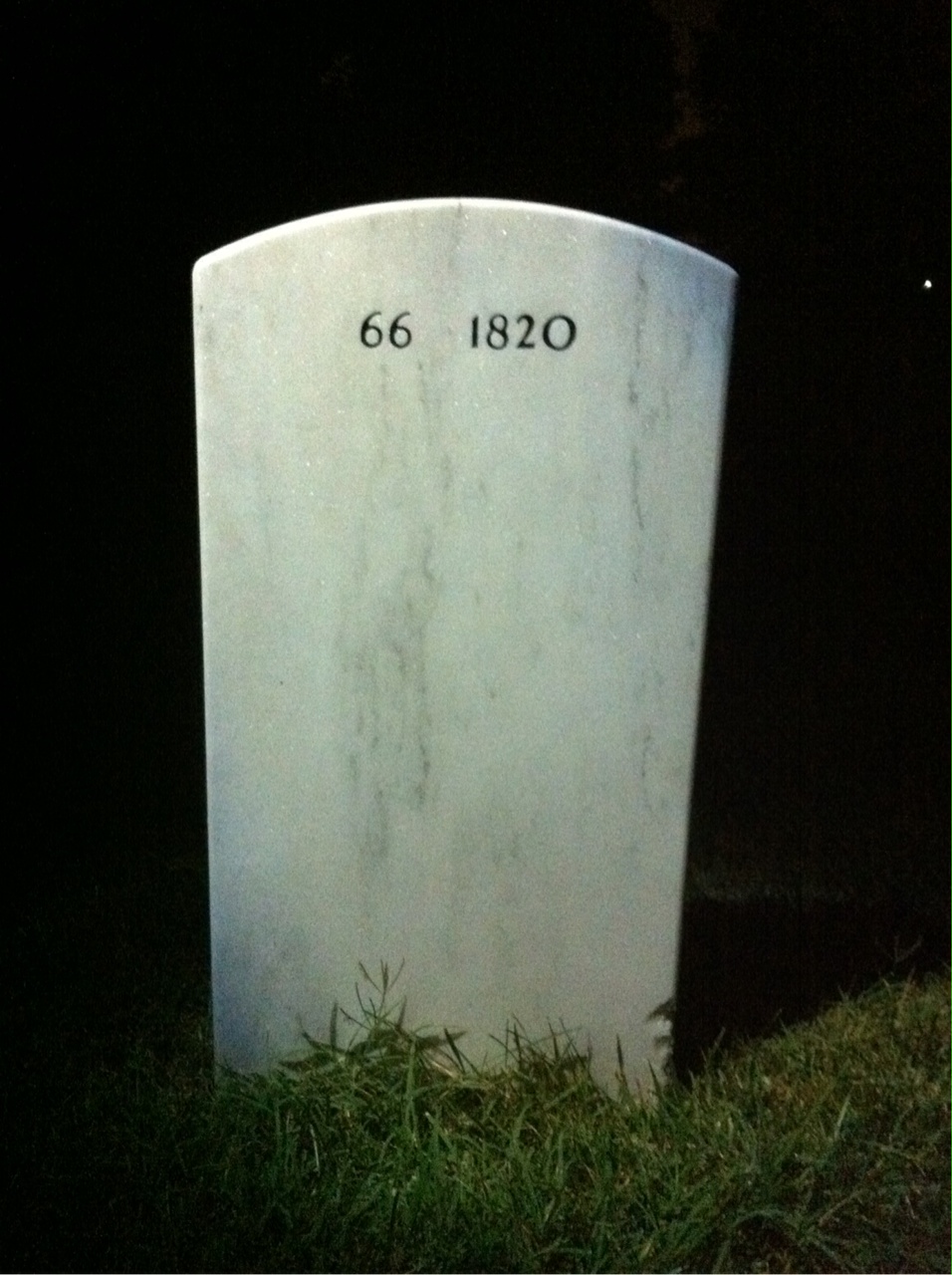 Back of headstone — Gerald Thomas