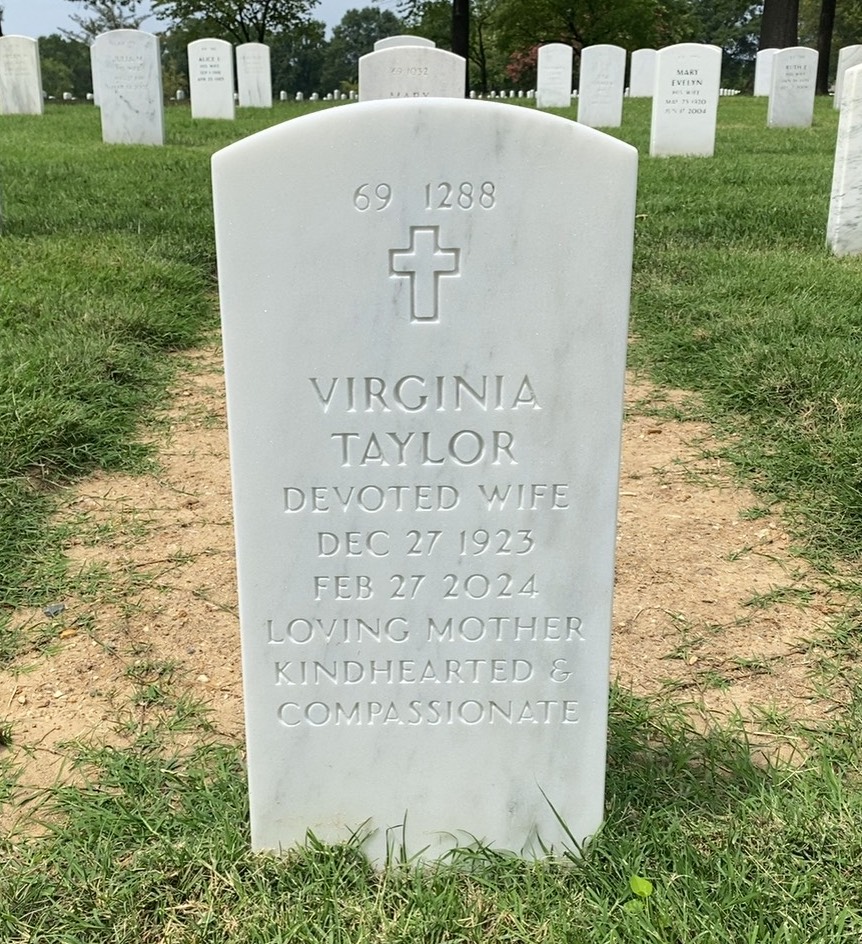 Back of headstone — Thomas Taylor