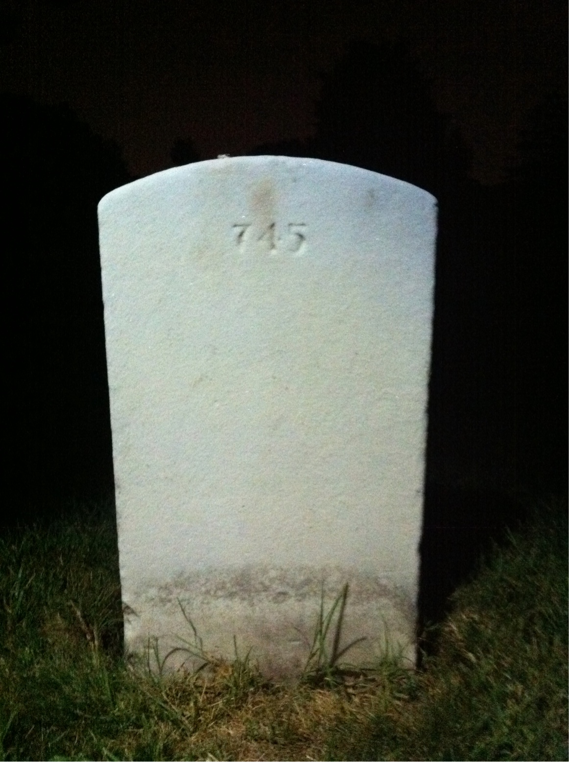 Back of headstone — Woodrow Mobley