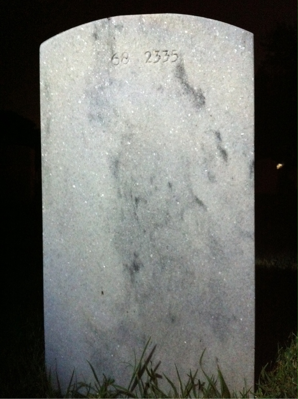 Back of headstone — William Auell