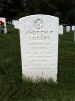 Andrew Corbin — Headstone Front