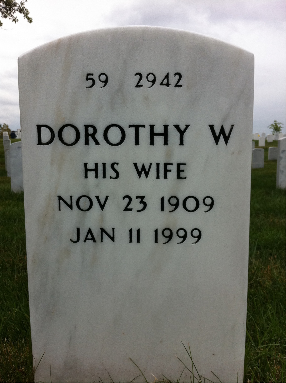 Back of headstone — Everett Steinmetz