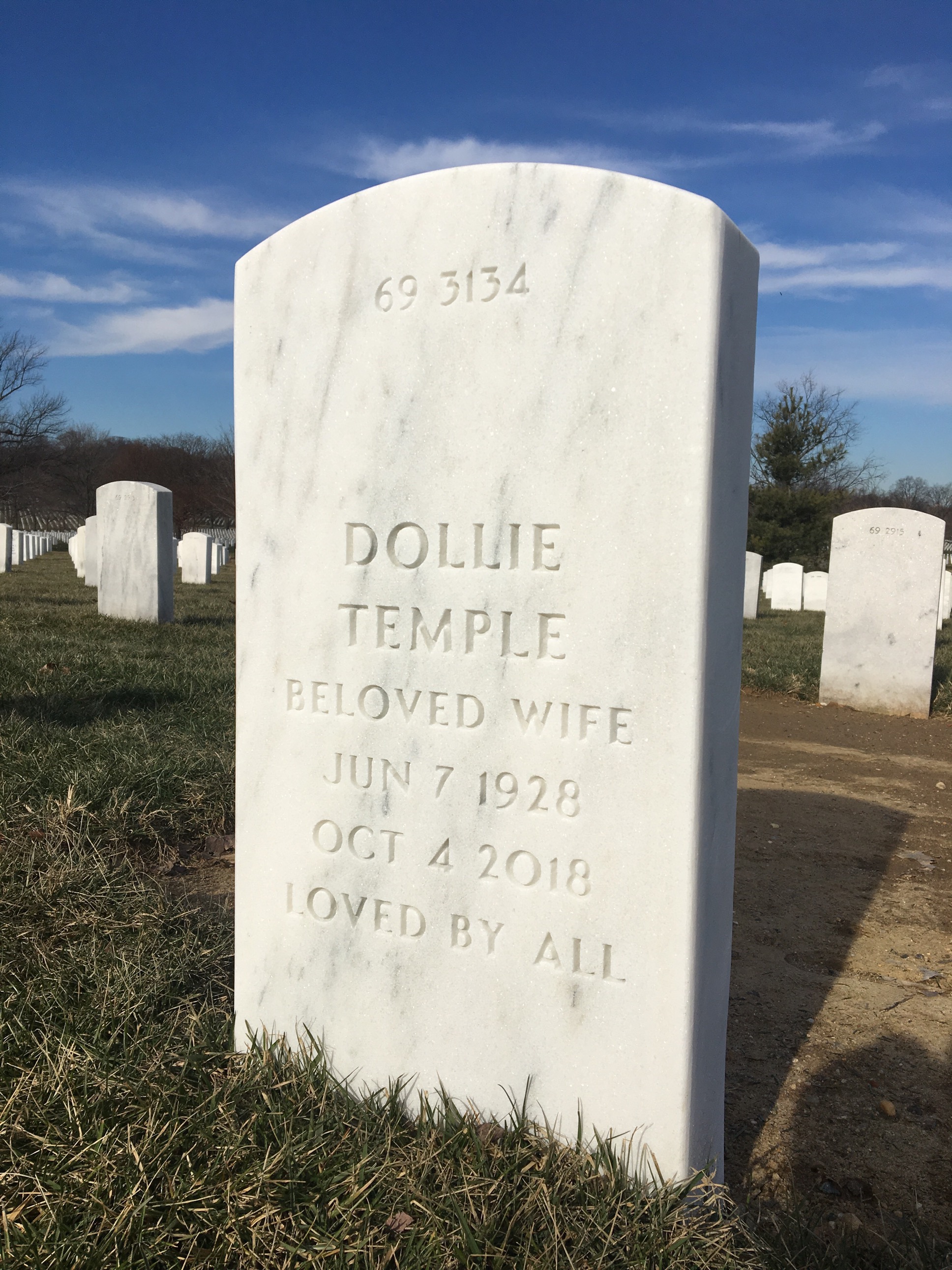 Back of headstone — William Green