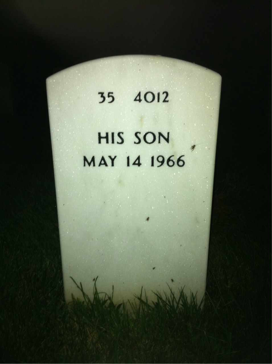 Back of headstone — Robert Bynum
