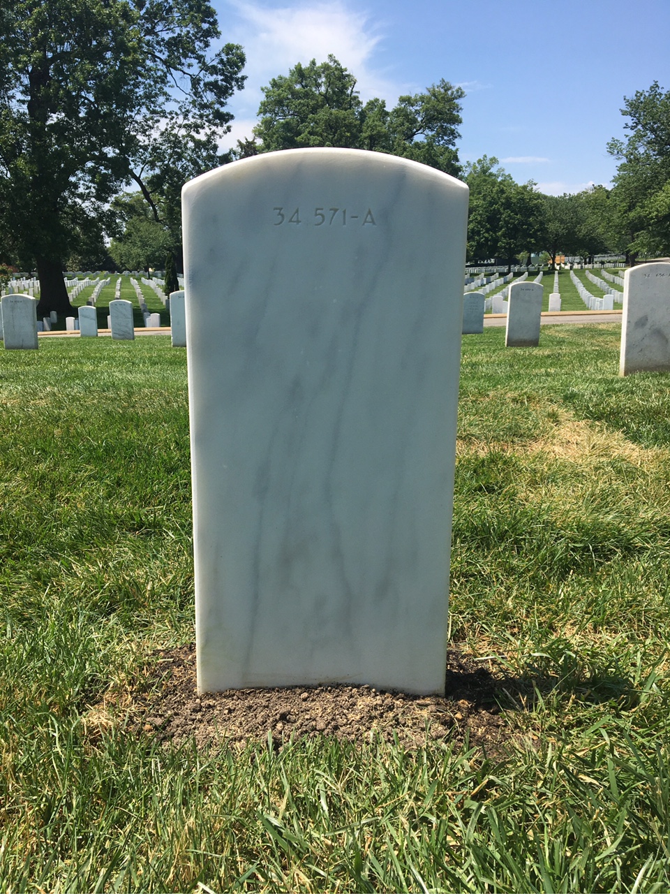 Back of headstone — William Joshua Powell