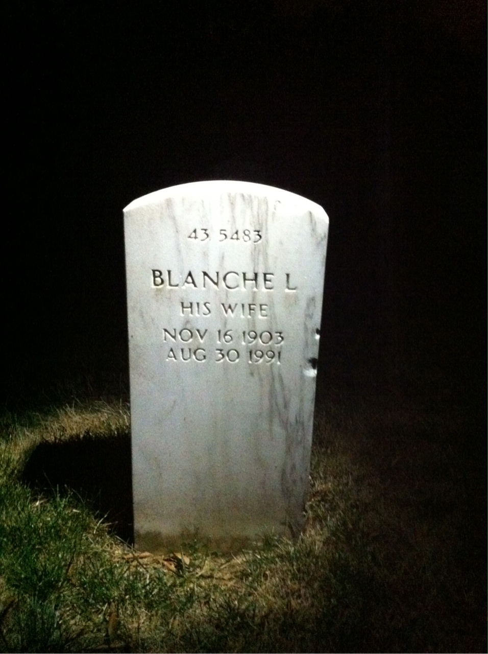 Back of headstone — Richard Anderson