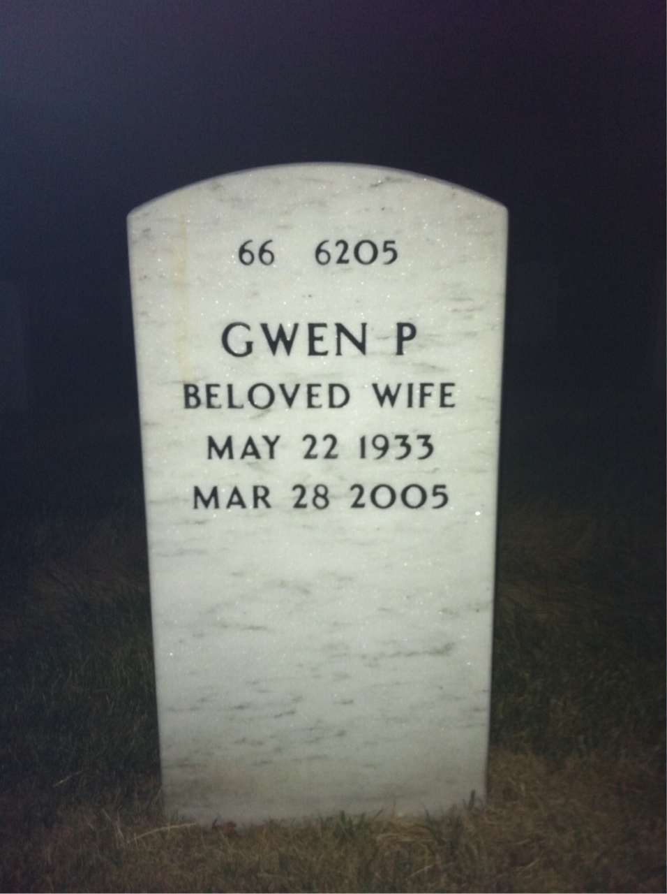 Back of headstone — Francis Farino
