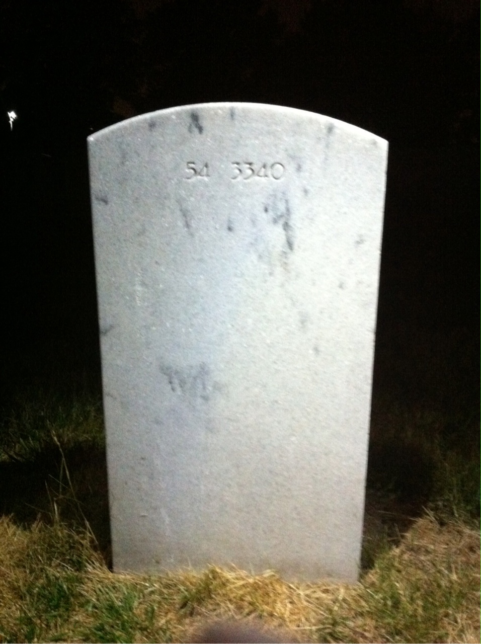 Back of headstone — Herman Content