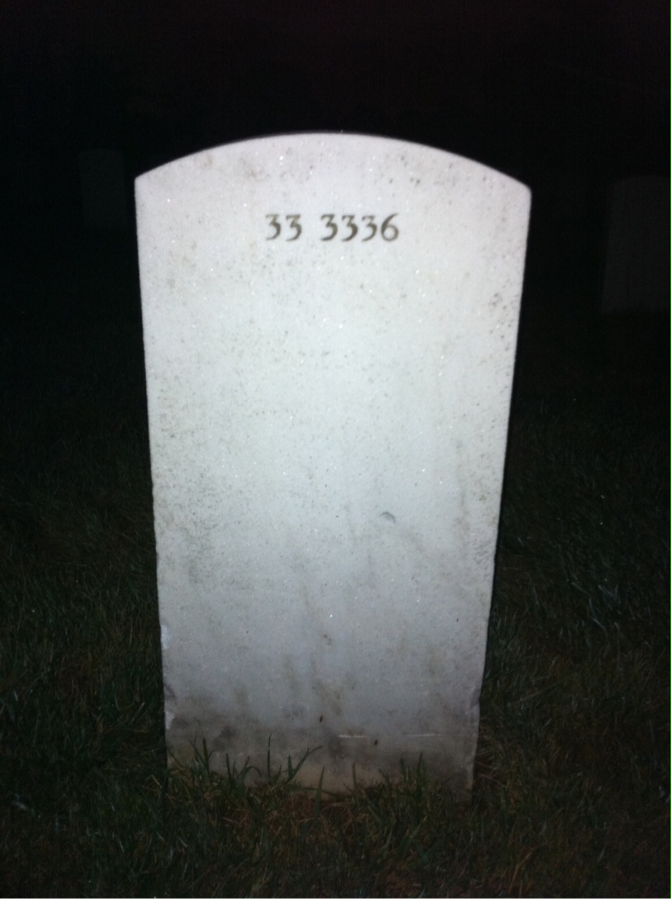 Back of headstone — George Beeson