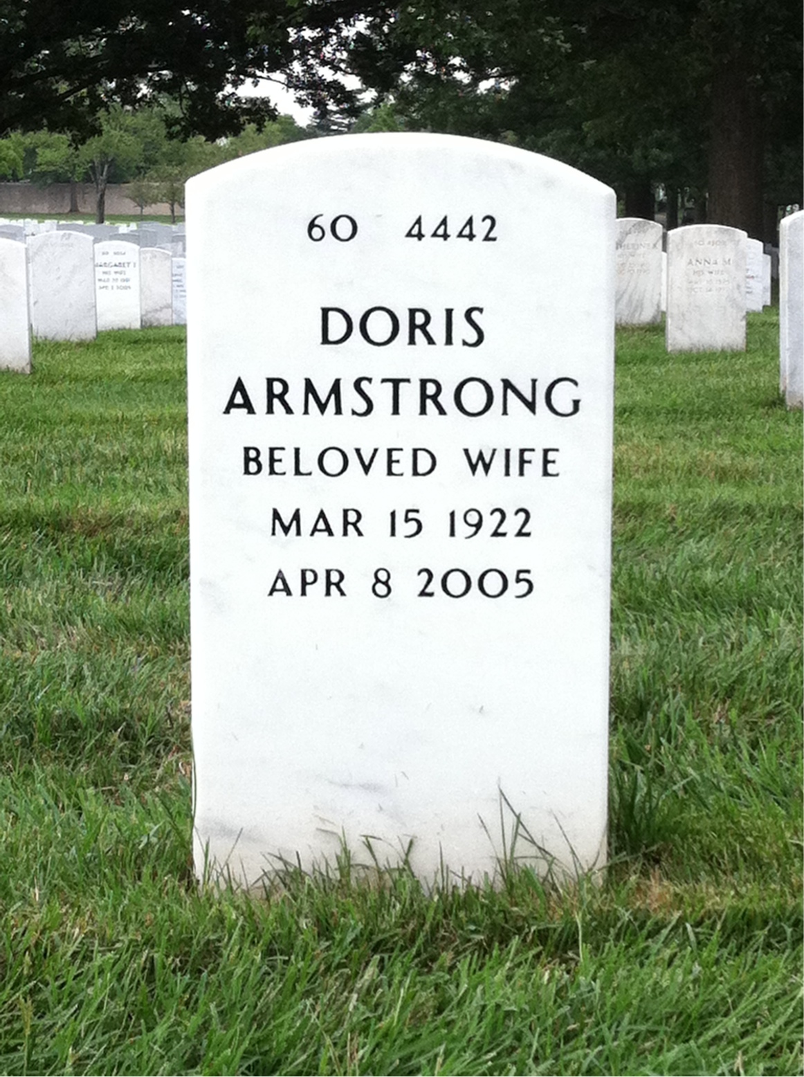 Back of headstone — George Chiplock