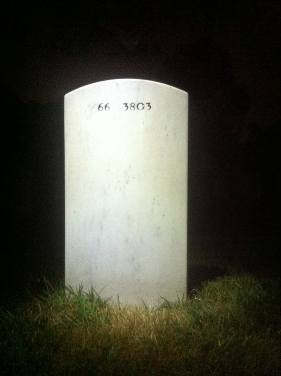 Back of headstone — Stephen Meade