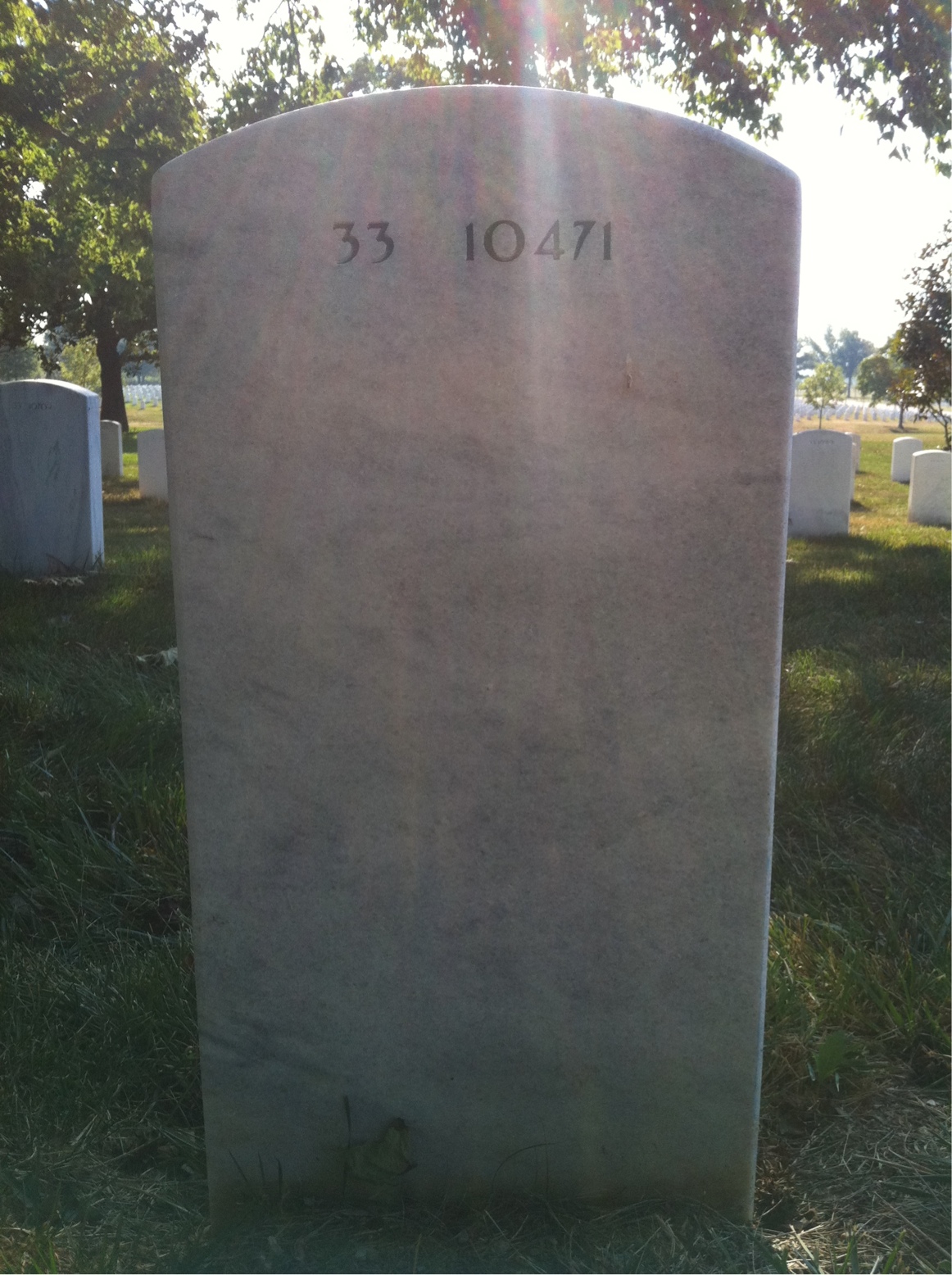 Back of headstone — John O'Halloran