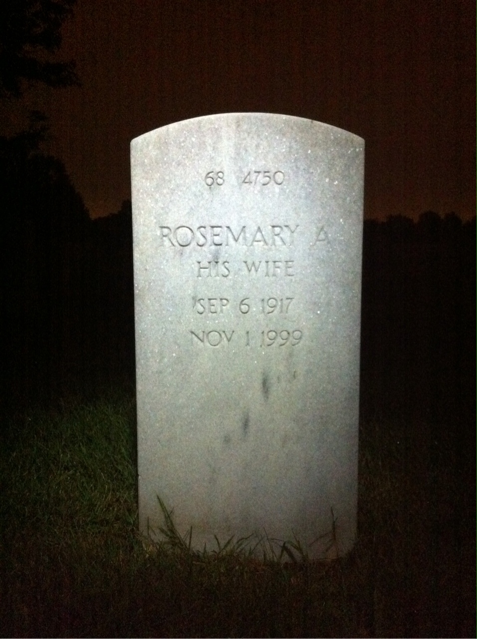 Back of headstone — Richard Albaugh