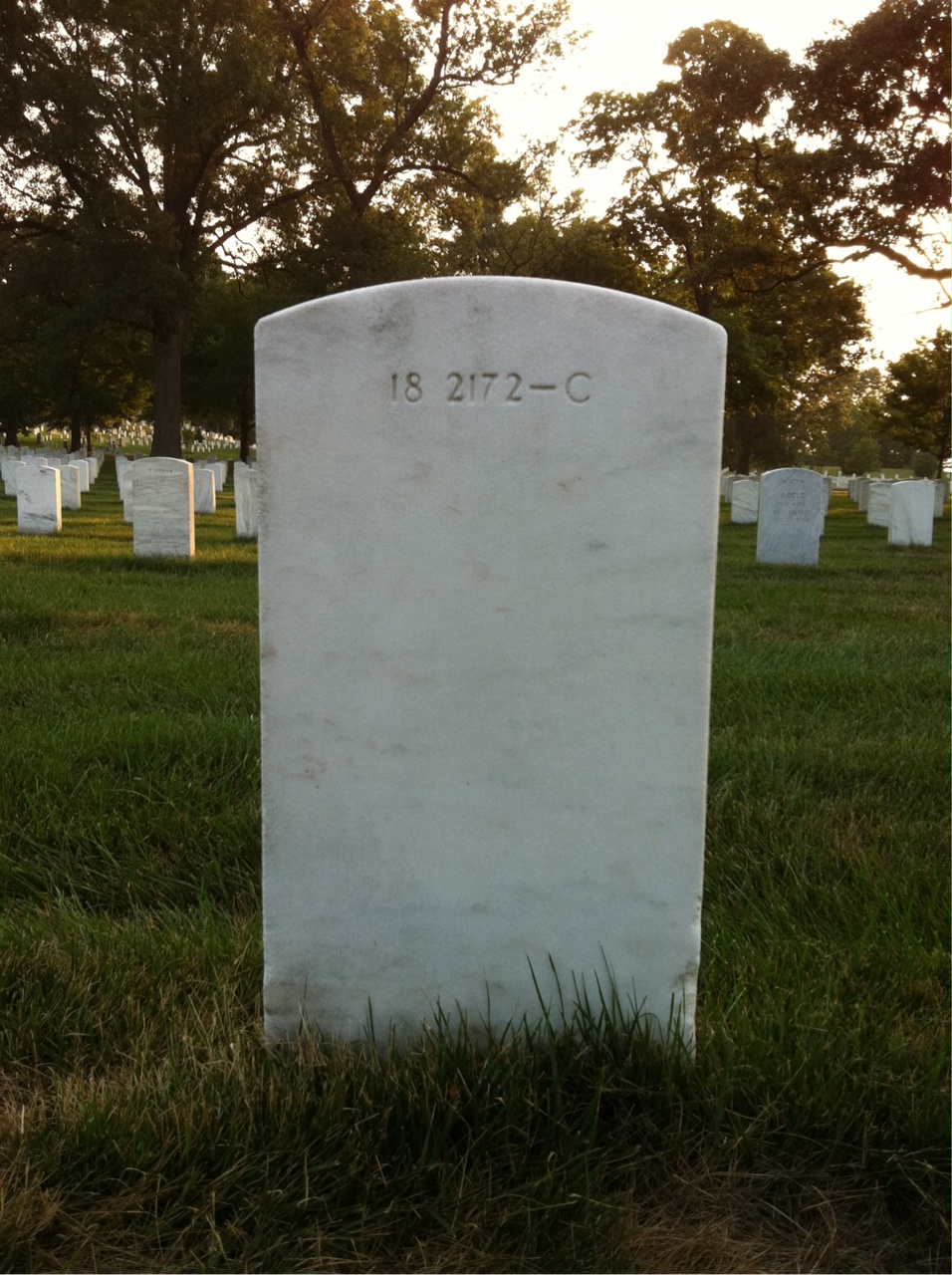Back of headstone — Charles Brennan
