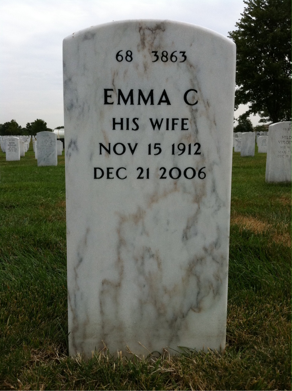 Back of headstone — Jose Castro