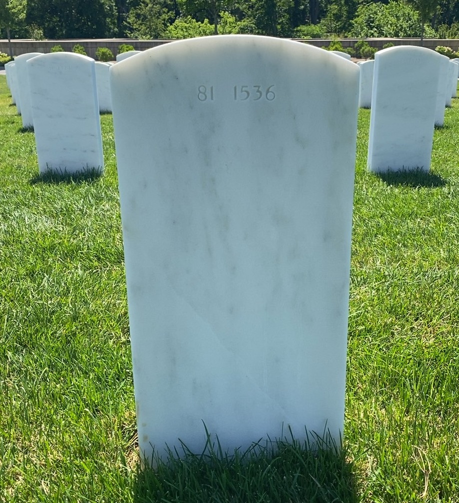 Back of headstone — Charles Thomas Tonkin