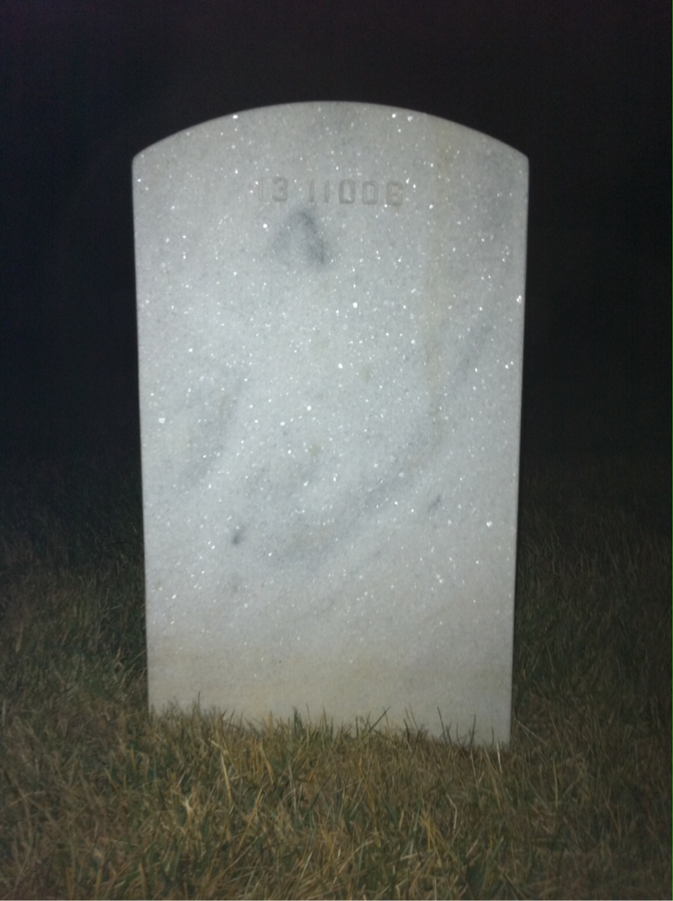 Back of headstone — Isaac Musk