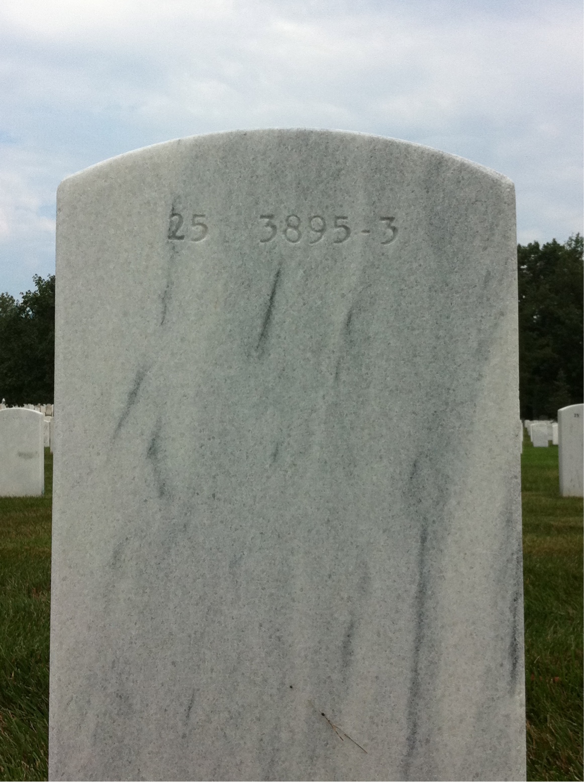 Back of headstone — William Panick