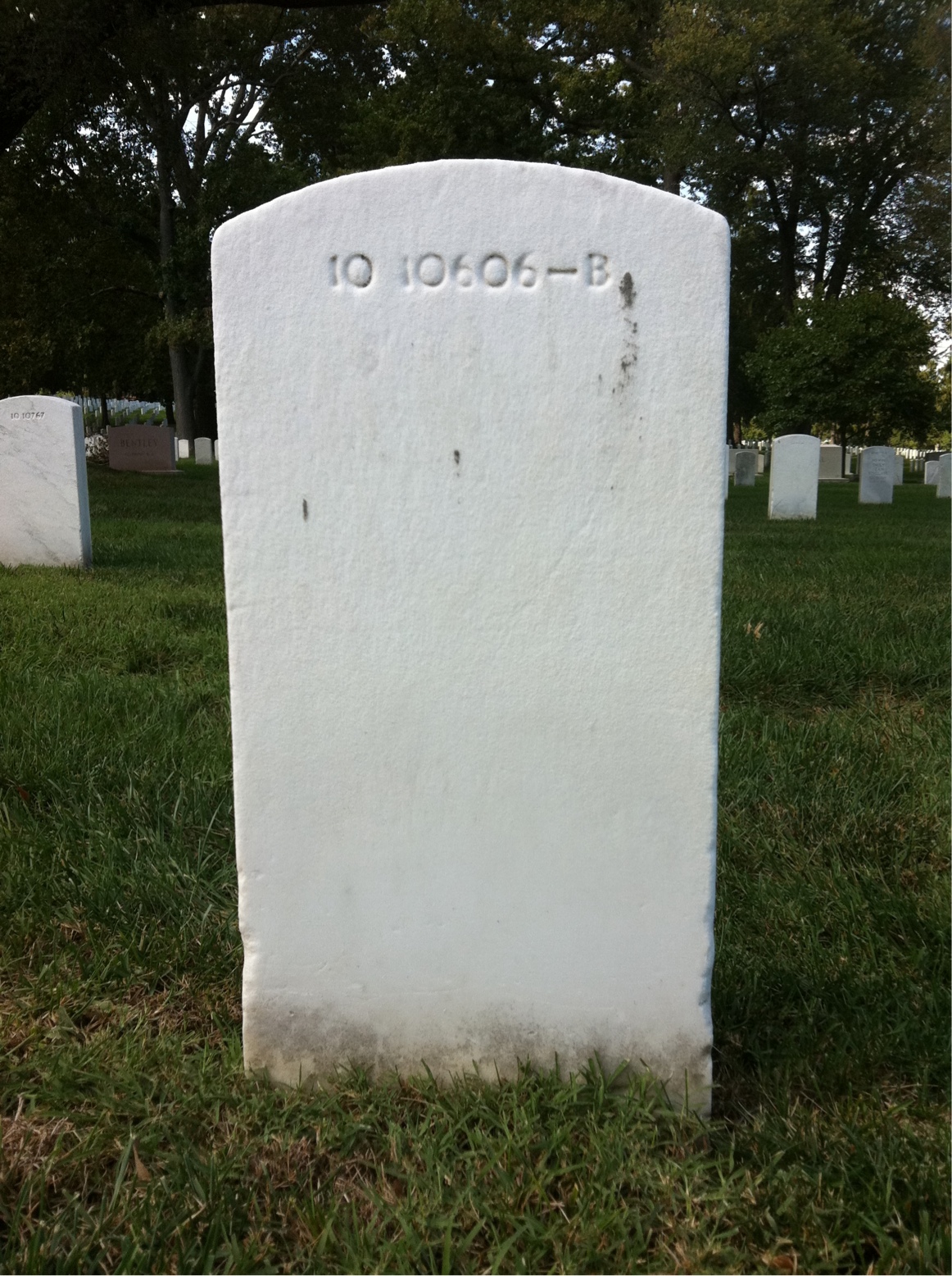 Back of headstone — Francis Evans