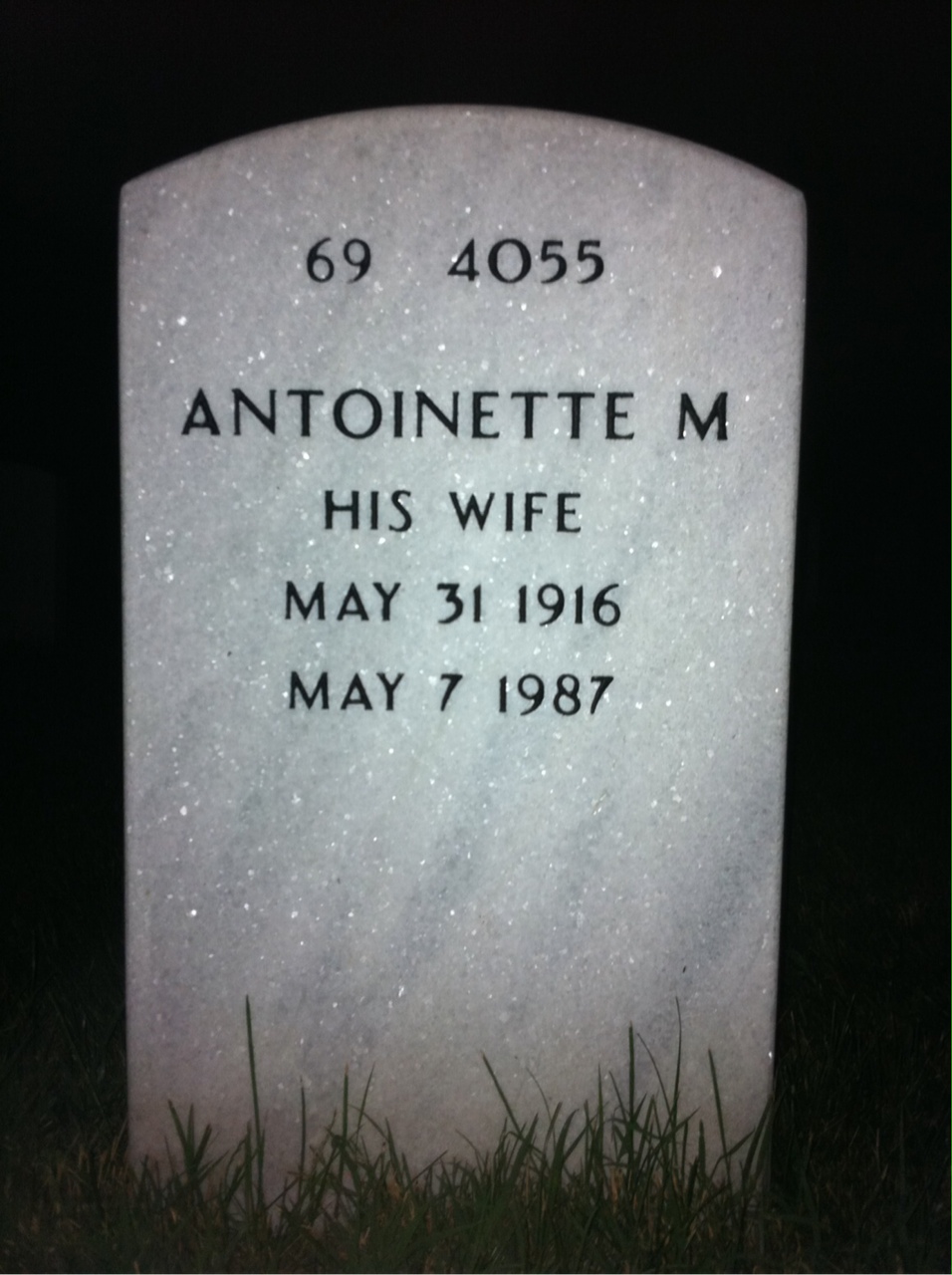 Back of headstone — Jesse Tilton